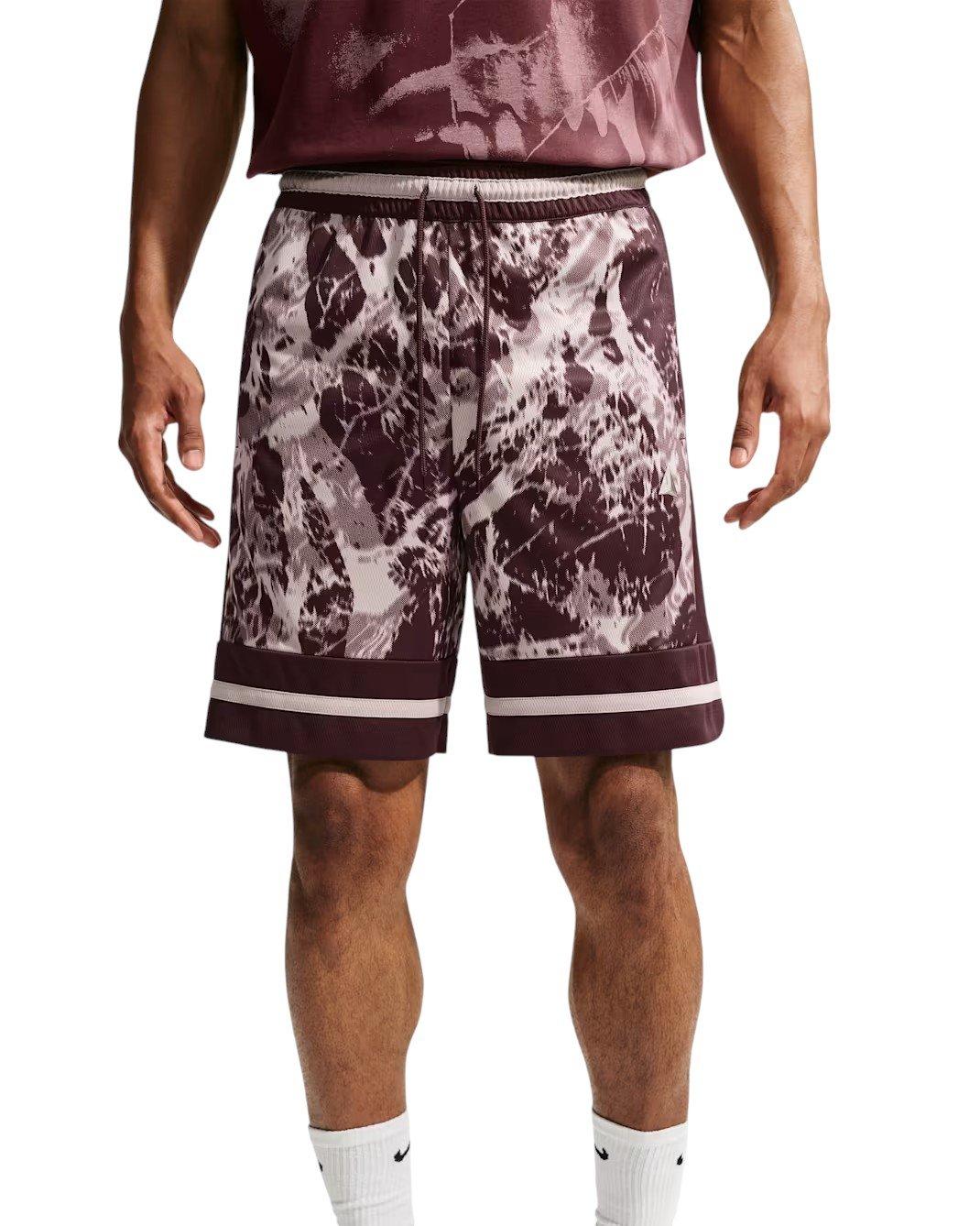 Nike Men's Ja 8" Marble Print Dri-FIT Basketball Shorts - RED